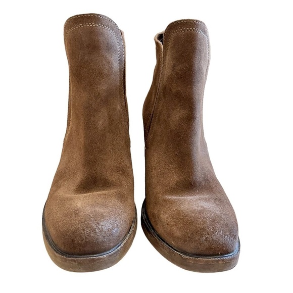 Bos. & Co. Belfield Waterproof Brown Suede Heeled Chelsea Boots Size 39 EU/US 8 - Picture 4 of 10